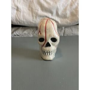 Vintage Bleeding Skull Candle Halloween Robert Alan Candle Co